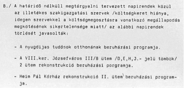 1985. július 31. - Budapest Főváros Tanácsa Végrehajtó Bizottsága üléseinek jegyzőkönyvei (HU BFL XXIII.102.a.1)