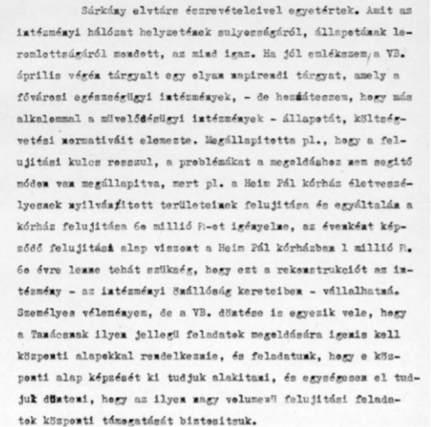 1972. október 31. - Budapest Főváros Tanácsa tanácsülési jegyzőkönyve
